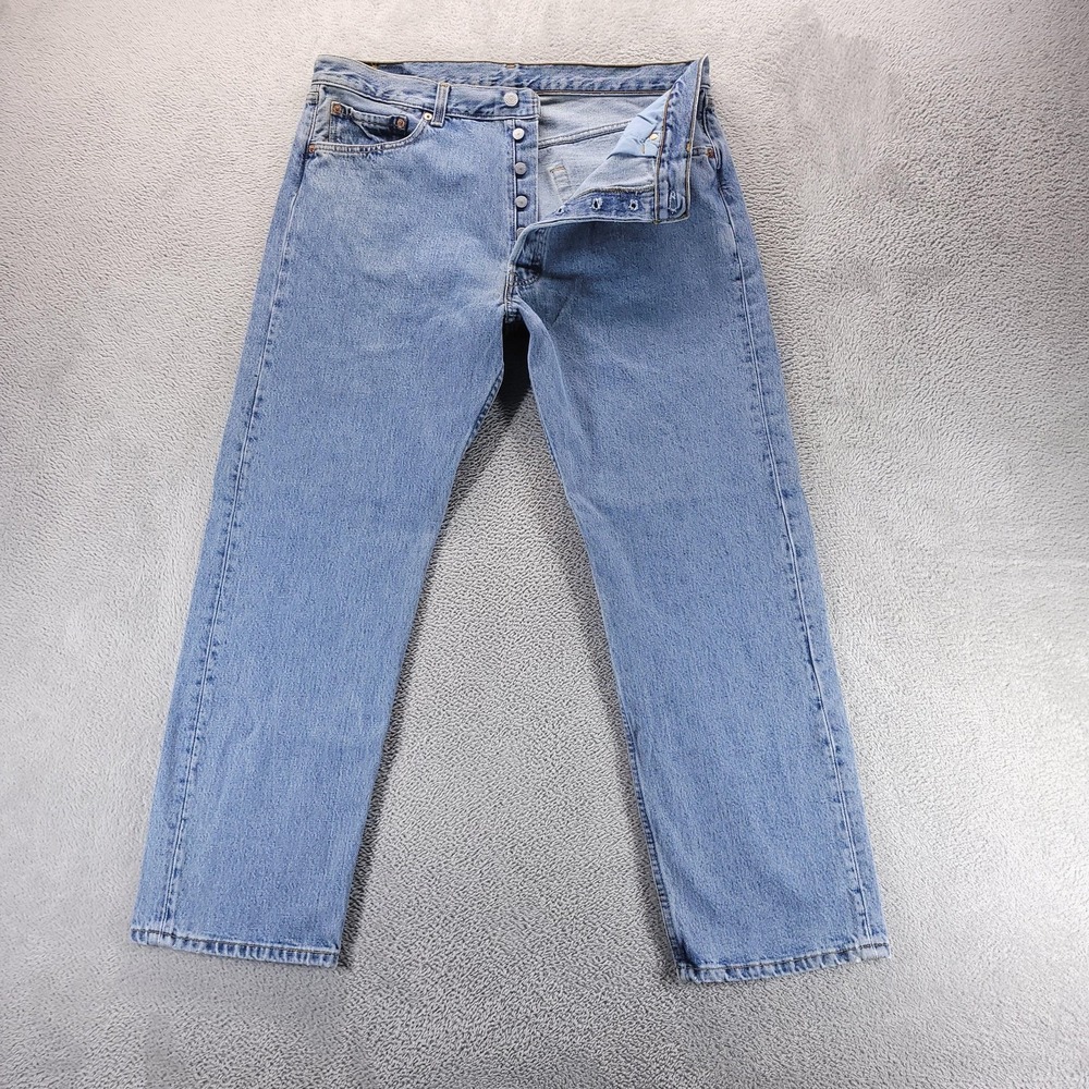 VTG Levis 501 Jeans Mens 38x30 Blue Regular Straight Button Fly Made In USA 90s